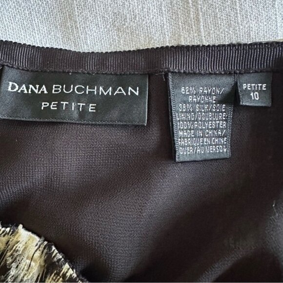 Dana Buchman Womens Silk Animal Print Handkerchief Midi Skirt Sz 10P Whimsigoth - Picture 9 of 13